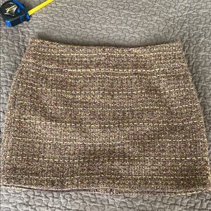Willi Smith Multicolor Tweed Mini Skirt in Neutral Hues